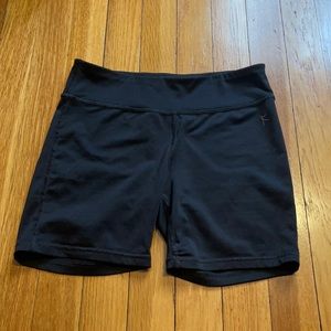 black spandex biker shorts